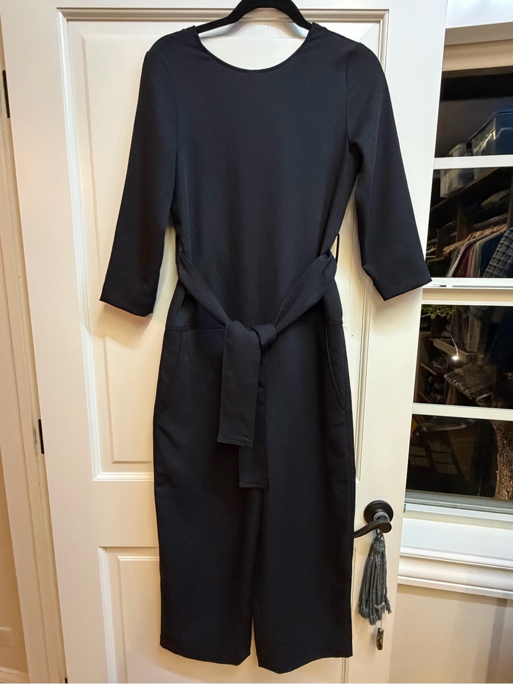 COS Black Jumpsuit with Tie Waist